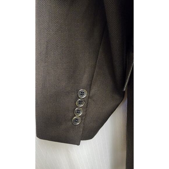Tiglio Luxe Italian Lanificio Di Biella Men 2PC Suit Color Brown Size 46L - Picture 10 of 16
